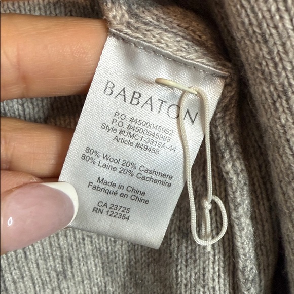 Aritzia Babaton Grey and Cream Cardigan Sweater - XS-Small - Cashmere blend - Picture 4 of 6